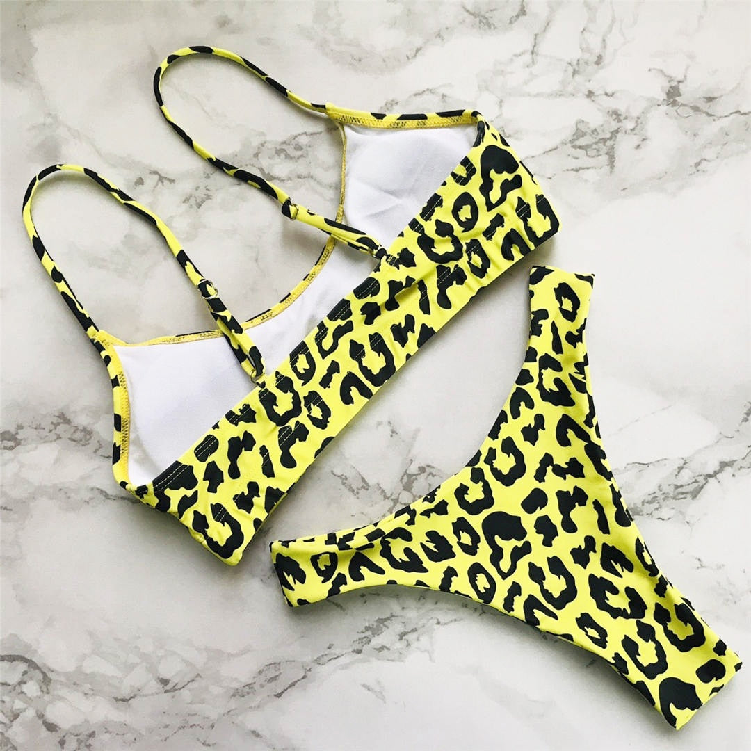 Leopard Print Bikini Swimwear Swimsuit Two piece Bikini set Brazilian Bather Bathing Suit The Clothing Company Sydney