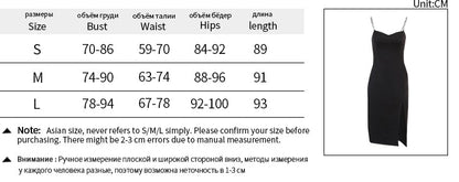 Elegant Chain Strapless Sleeveless Solid Basic Split Knee-Length Bodycon Summer Dress The Clothing Company Sydney