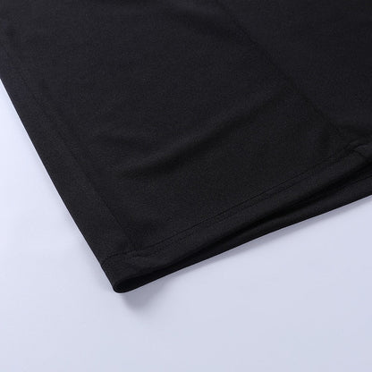 Elegant Chain Strapless Sleeveless Solid Basic Split Knee-Length Bodycon Summer Dress The Clothing Company Sydney