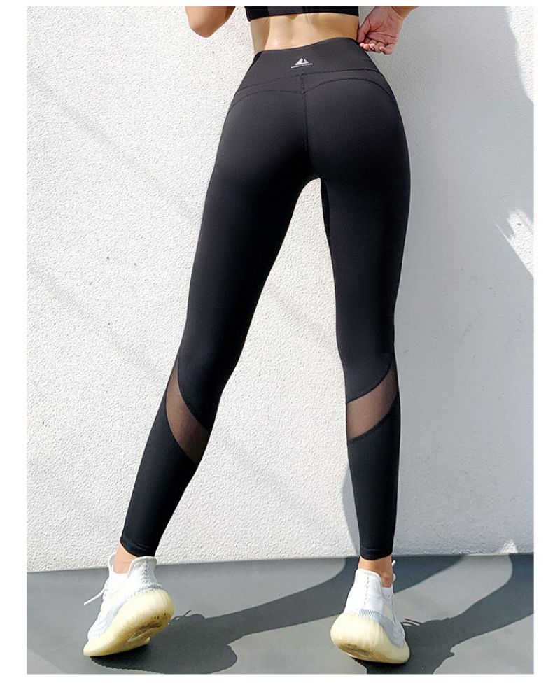 High Waist Mesh Leggings Women's Seamless Fitness Leggings Push Up