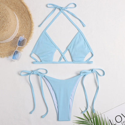 2 Piece Micro Bikini Swimsuit Hollow Out Swimwear Halter Brazilian Bikini Set Summer Beach Bathing Suit The Clothing Company Sydney