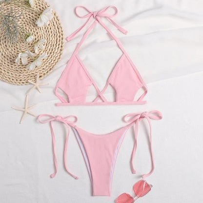 2 Piece Micro Bikini Swimsuit Hollow Out Swimwear Halter Brazilian Bikini Set Summer Beach Bathing Suit The Clothing Company Sydney