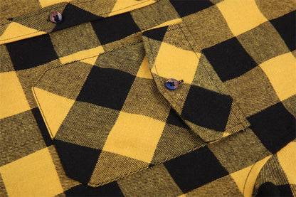 Men's Plaid Flannel Shirt Spring Autumn Regular Fit Casual Long-Sleeved Shirts The Clothing Company Sydney