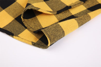 Men's Plaid Flannel Shirt Spring Autumn Regular Fit Casual Long-Sleeved Shirts The Clothing Company Sydney