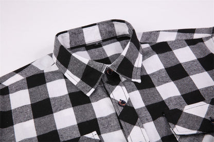 Men's Plaid Flannel Shirt Spring Autumn Regular Fit Casual Long-Sleeved Shirts The Clothing Company Sydney