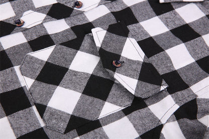 Men's Plaid Flannel Shirt Spring Autumn Regular Fit Casual Long-Sleeved Shirts The Clothing Company Sydney