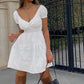 V Neck Fashion Ruched Short Sleeve Summer Causal Dresses A-Line Frills Sundress Mini Dress The Clothing Company Sydney