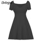 V Neck Fashion Ruched Short Sleeve Summer Causal Dresses A-Line Frills Sundress Mini Dress The Clothing Company Sydney