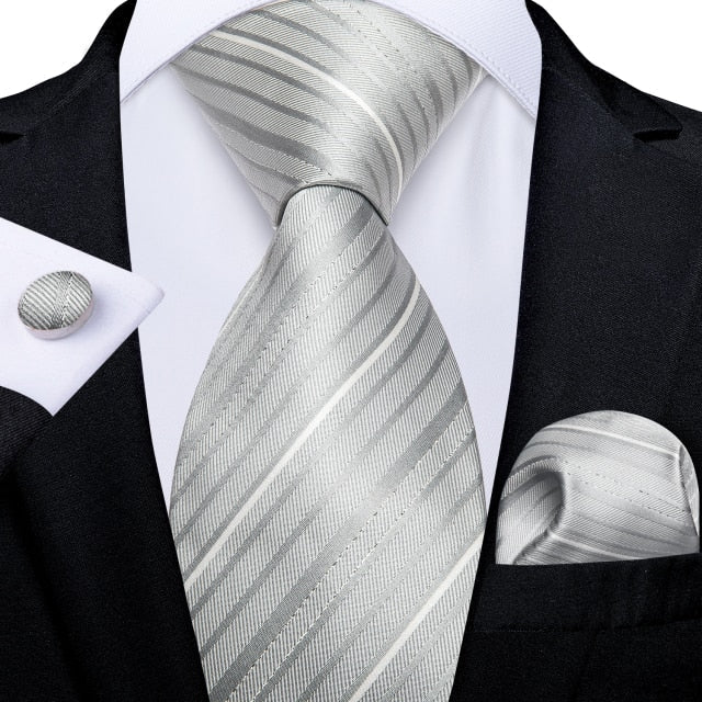 3 Piece Designer Mens Wedding Tie Gold Black Striped Silk Neck Ties Hanky Cufflinks Set The Clothing Company Sydney