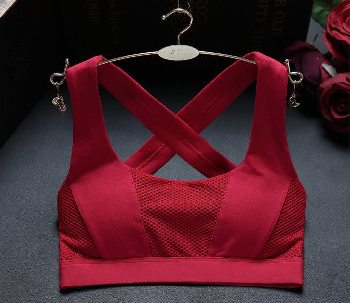 Criss Cross Back Sports Workout Jogging Push up Shockproof Running Fitness Gym Yoga Bras The Clothing Company Sydney