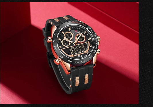 Men's Luxury Brand Digital Military Quartz Wrist Watch Sport Chronograph Silicone Strap Watches The Clothing Company Sydney