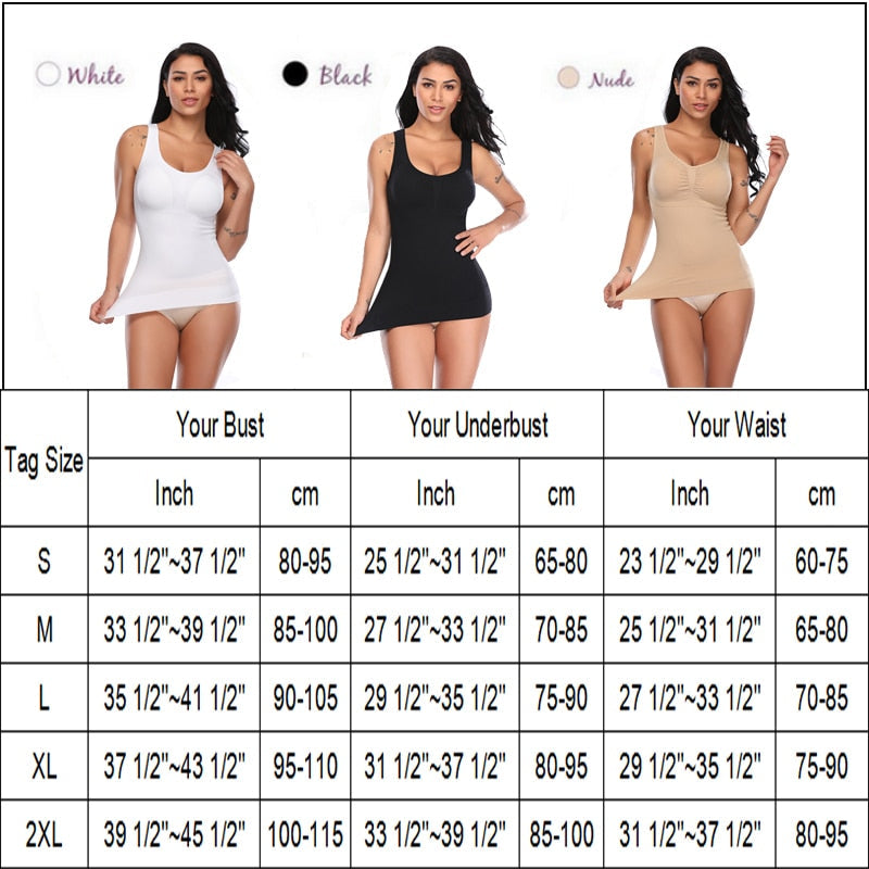 Tank Tops with Built in Bra Shelf Bra Casual Wide Strap Basic Camisole Sleeveless Top Body Shaper with Removable Bra Shapewear The Clothing Company Sydney