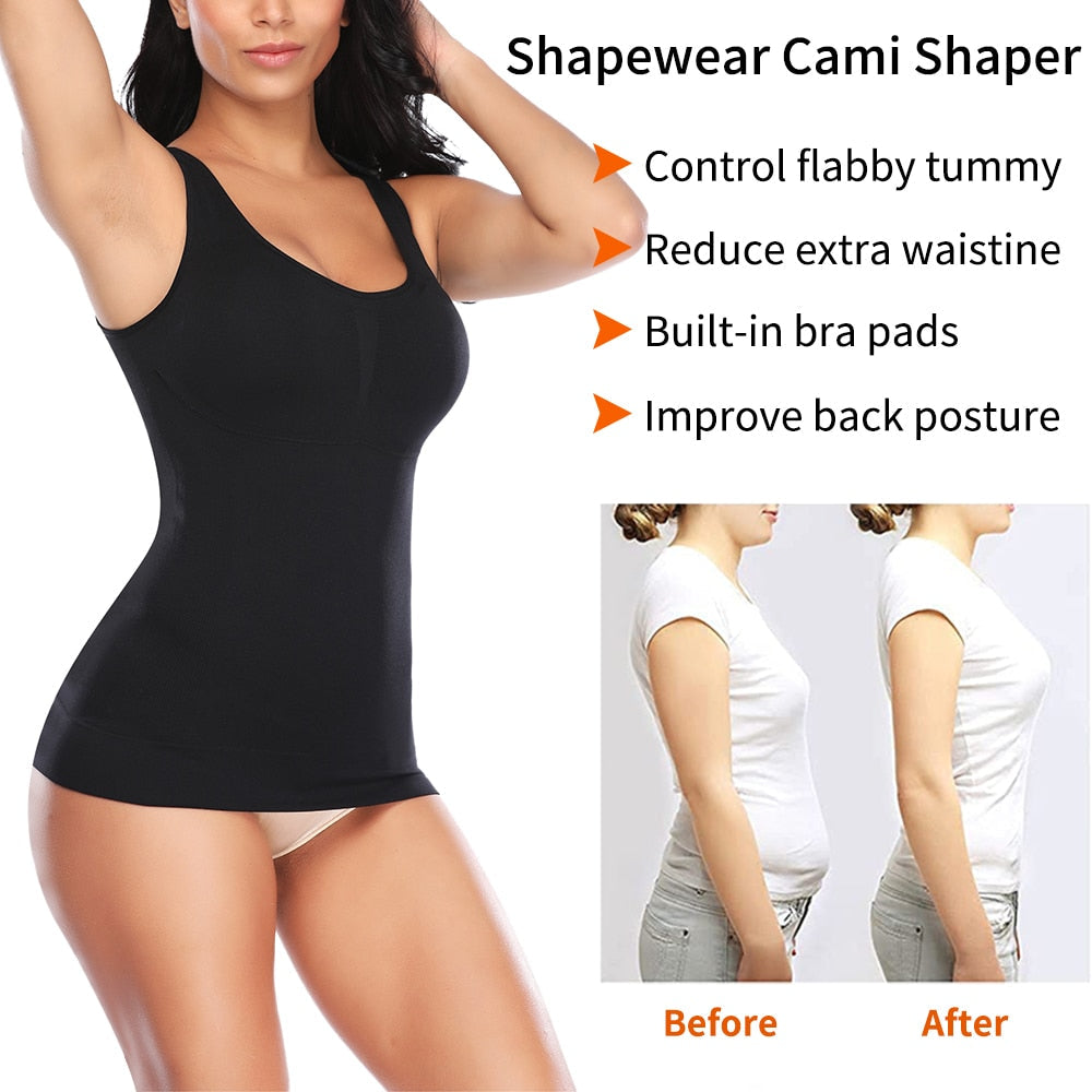 Tank Tops with Built in Bra Shelf Bra Casual Wide Strap Basic Camisole Sleeveless Top Body Shaper with Removable Bra Shapewear The Clothing Company Sydney