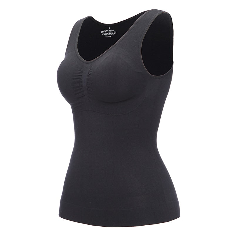 Tank Tops with Built in Bra Shelf Bra Casual Wide Strap Basic Camisole Sleeveless Top Body Shaper with Removable Bra Shapewear The Clothing Company Sydney