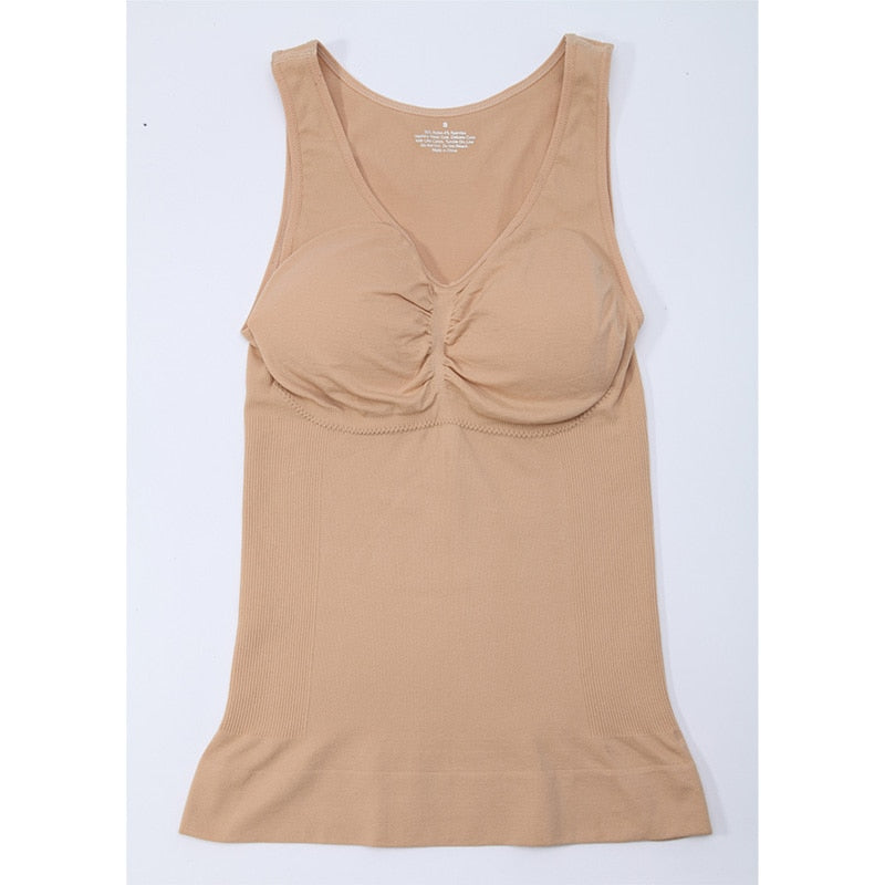 Tank Tops with Built in Bra Shelf Bra Casual Wide Strap Basic Camisole Sleeveless Top Body Shaper with Removable Bra Shapewear The Clothing Company Sydney