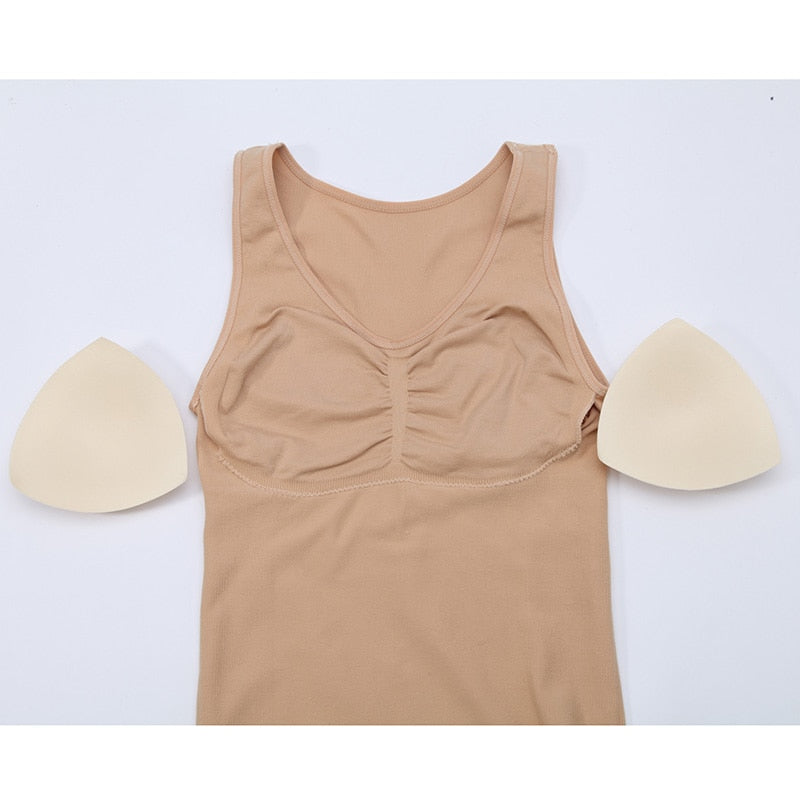 Tank Tops with Built in Bra Shelf Bra Casual Wide Strap Basic Camisole Sleeveless Top Body Shaper with Removable Bra Shapewear The Clothing Company Sydney