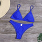 Triangle Solid Bathing Suit Swimwear Summer Beach Wear Low Waist Red Swimsuit Bikini Set The Clothing Company Sydney