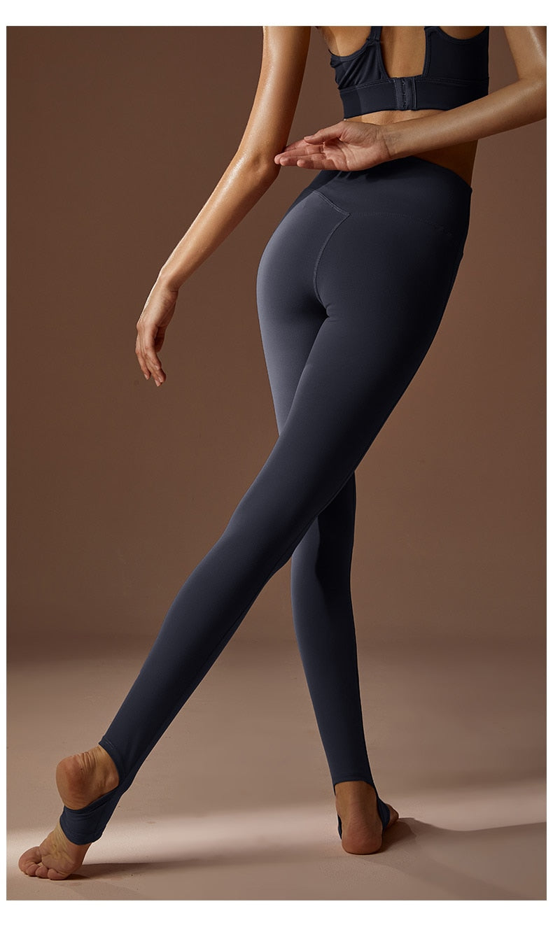 Stirrup Feet High Waist Hip Lift Yoga Pants Trainning Running Fitness Seamless Sports Leggings The Clothing Company Sydney