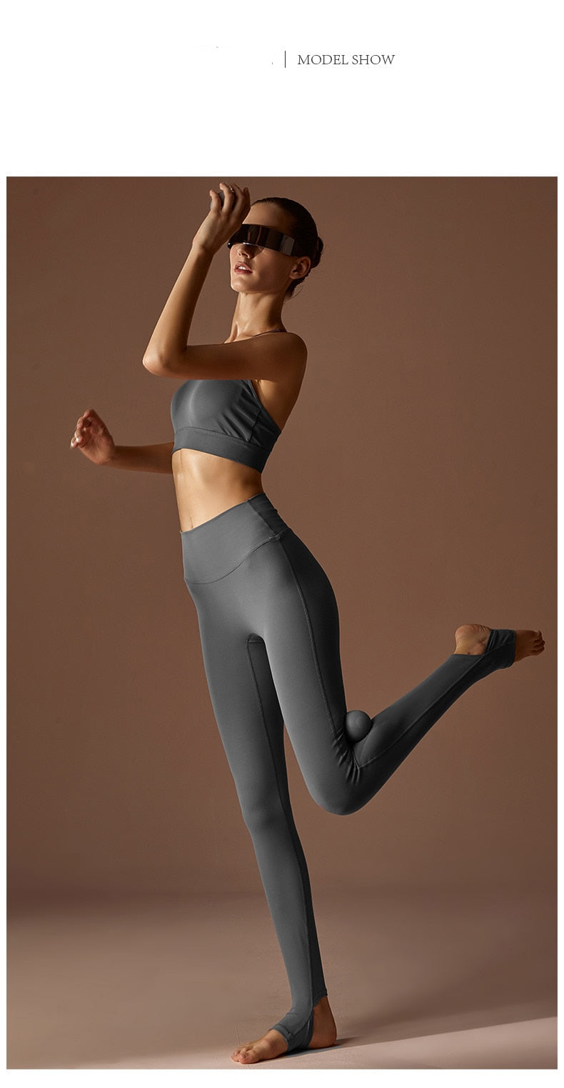 Stirrup Feet High Waist Hip Lift Yoga Pants Trainning Running Fitness Seamless Sports Leggings The Clothing Company Sydney