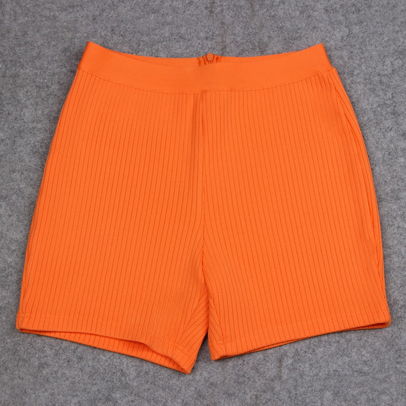 New Fashion Bandage Shorts Casual Black Orange Bone Color Shorts The Clothing Company Sydney