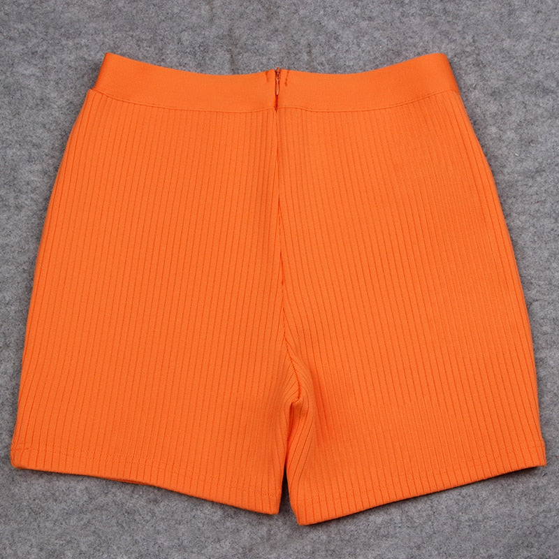 New Fashion Bandage Shorts Casual Black Orange Bone Color Shorts The Clothing Company Sydney
