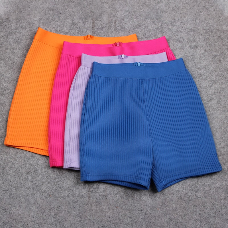 New Fashion Bandage Shorts Casual Black Orange Bone Color Shorts The Clothing Company Sydney