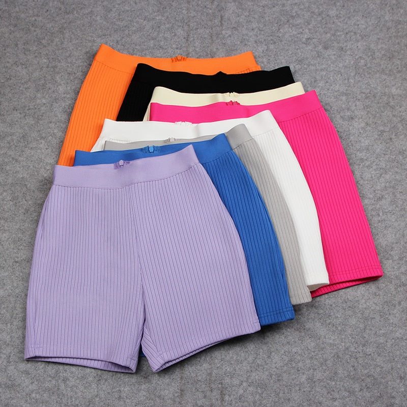 New Fashion Bandage Shorts Casual Black Orange Bone Color Shorts The Clothing Company Sydney