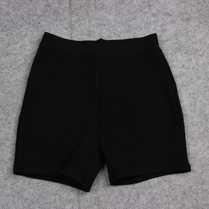 New Fashion Bandage Shorts Casual Black Orange Bone Color Shorts The Clothing Company Sydney