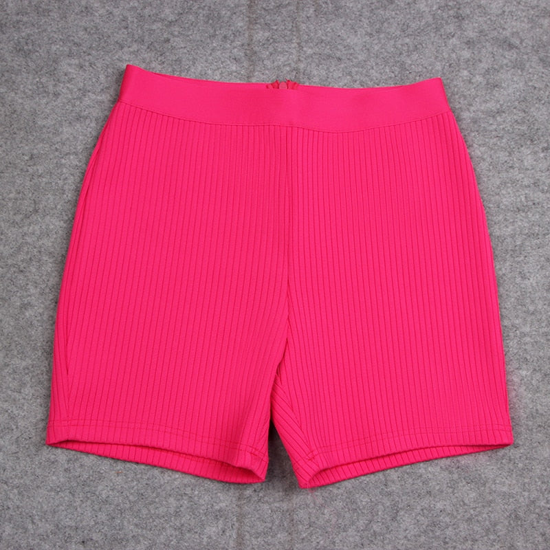 New Fashion Bandage Shorts Casual Black Orange Bone Color Shorts The Clothing Company Sydney