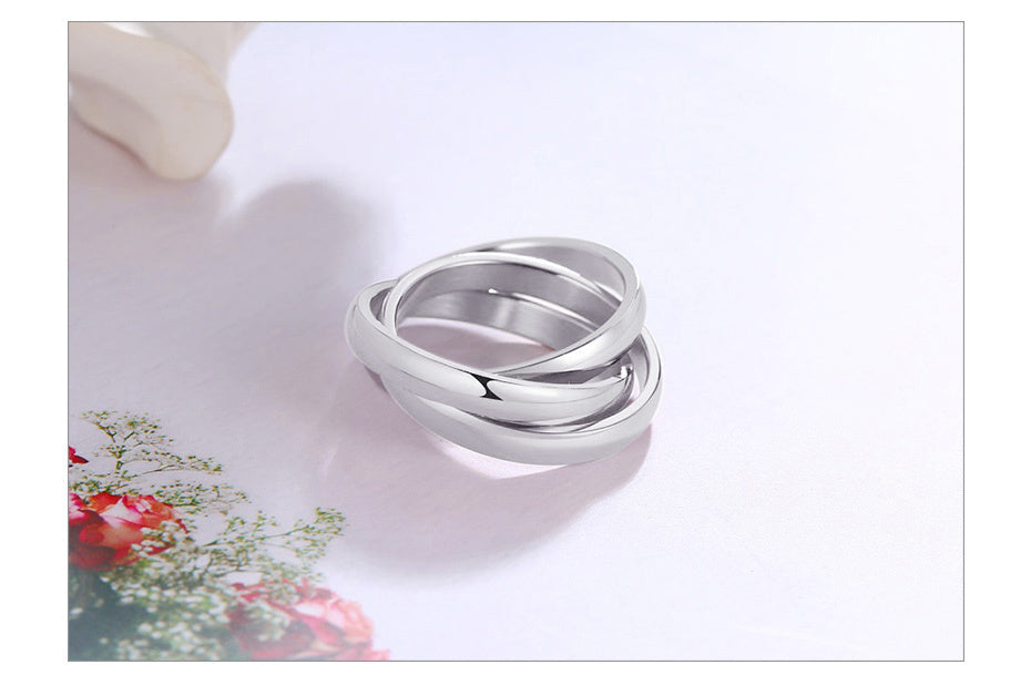 Classic 3 Rounds Ring Sets Women Stainless Steel Wedding Engagement Jewellery The Clothing Company Sydney