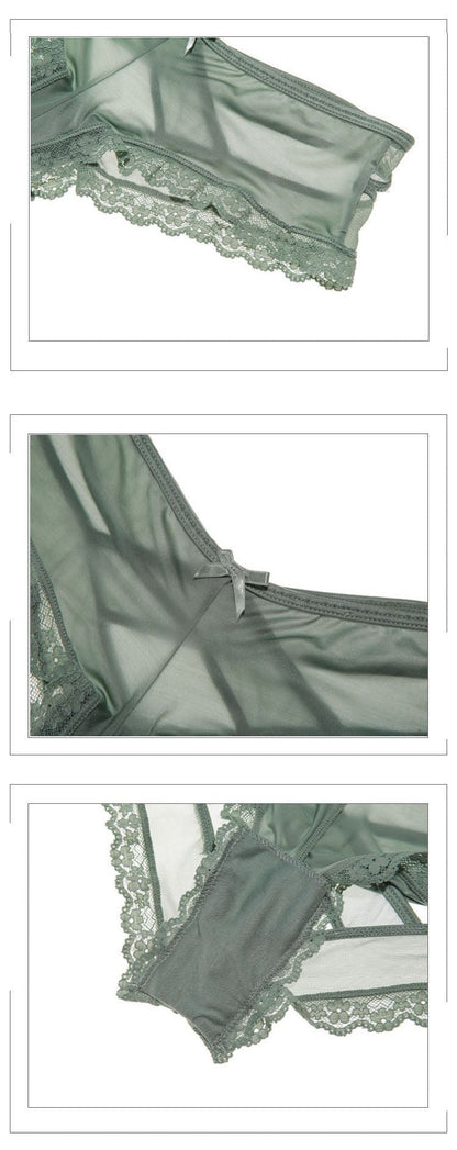 Lace Low-waist Solid Brief Underwear Ladies Cross Strap Hollow out Lingerie G String Underpants Panties The Clothing Company Sydney