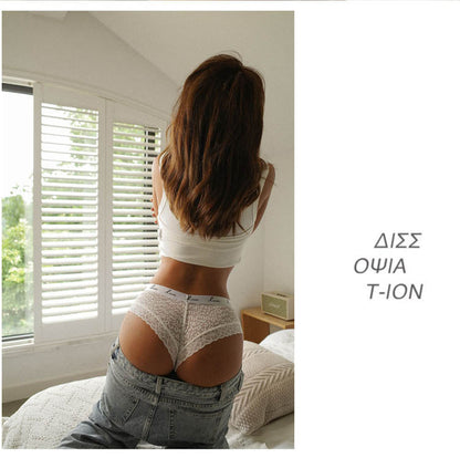 Lace Panties Low-waist Underwear  G String Transparent Lingerie LOVE Letter Embroidery Intimates Briefs The Clothing Company Sydney