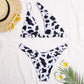 Leopard Print Bikinis Women's Swimsuits Cut Out Swimwear One Shoulder Biquini Thong Bathing Suit Push Up Beachwear The Clothing Company Sydney