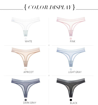Thongs G-String Seamless Panties Transparent Ice Silk Mesh Underwear Low-Rise Women Lingerie Briefs Sport Yoga shorts The Clothing Company Sydney