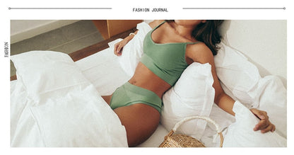 2 Piece Seamless Bra Thong Low Waist Panties Wire Free Bra Bralette Lingerie Brassiere Cotton Female Underwear Set The Clothing Company Sydney