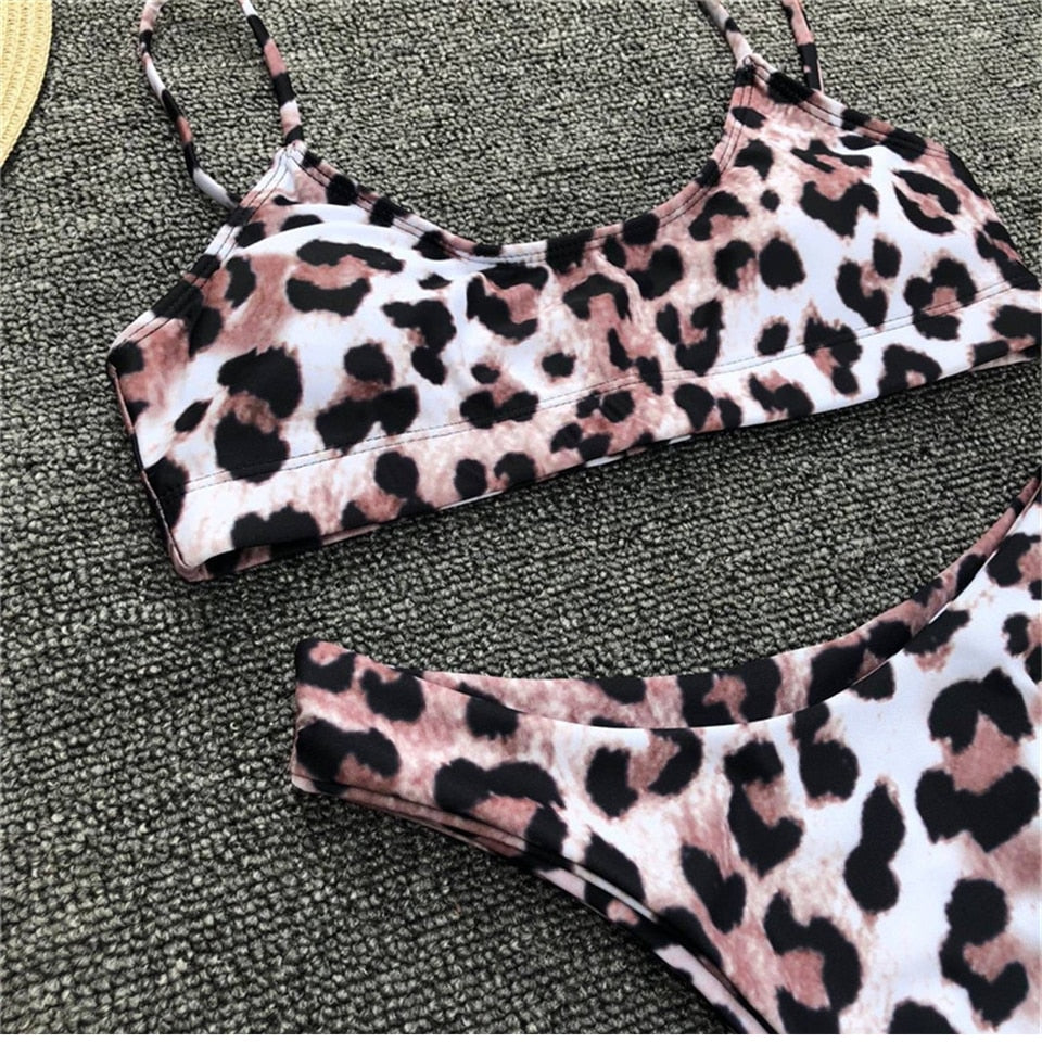 2 Piece Snakeskin Bikini Women Swimwear Leopard Swim Suit Push Up Swimsuit Female Beachwear Swimming Bikini Set The Clothing Company Sydney