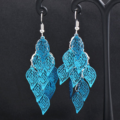 Charm White Black Enamel Gold Leaf Drop Earrings Fashion Jewelry The Clothing Company Sydney