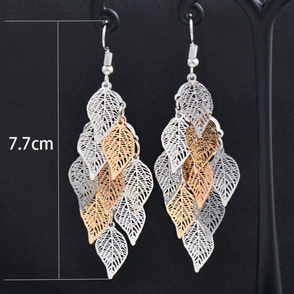 Charm White Black Enamel Gold Leaf Drop Earrings Fashion Jewelry The Clothing Company Sydney