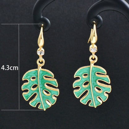 Charm White Black Enamel Gold Leaf Drop Earrings Fashion Jewelry The Clothing Company Sydney