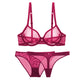 Ultra-thin cup mesh lace underwear transparent unlined 1 bra+2 panties bra set The Clothing Company Sydney