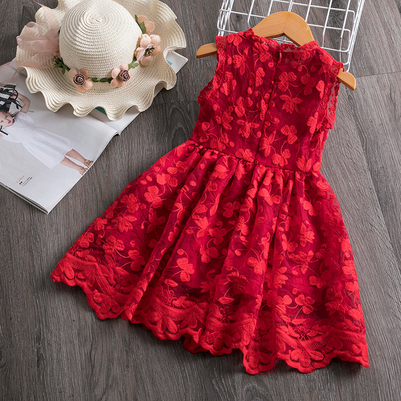 Girls Floral Fashion Children's Lace Princess Party Fluffy Cake Smash Dress Kids Baby Summer Dresses The Clothing Company Sydney