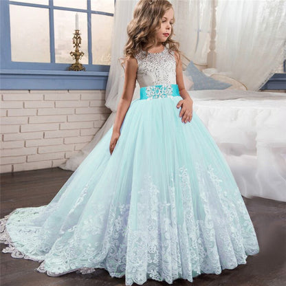 Princess Girls Formal Party Kids Long Flower Dress Wedding Evening Party Prom Ball Gown The Clothing Company Sydney