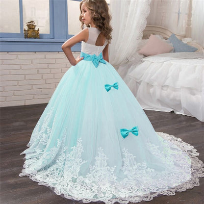 Princess Girls Formal Party Kids Long Flower Dress Wedding Evening Party Prom Ball Gown The Clothing Company Sydney