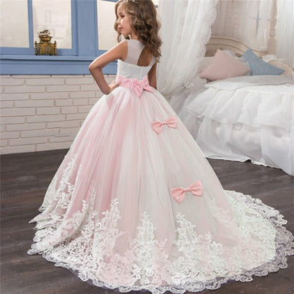 Princess Girls Formal Party Kids Long Flower Dress Wedding Evening Party Prom Ball Gown The Clothing Company Sydney
