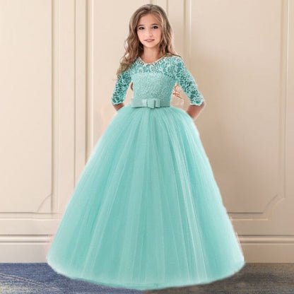 Princess Girls Formal Party Kids Long Flower Dress Wedding Evening Party Prom Ball Gown The Clothing Company Sydney