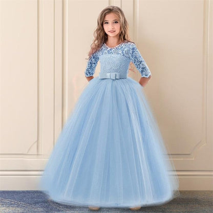Princess Girls Formal Party Kids Long Flower Dress Wedding Evening Party Prom Ball Gown The Clothing Company Sydney
