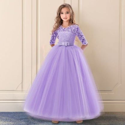 Princess Girls Formal Party Kids Long Flower Dress Wedding Evening Party Prom Ball Gown The Clothing Company Sydney