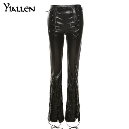 Faux PU Leather High Waist Bandage Pants Hipster Street Style Long Trousers The Clothing Company Sydney