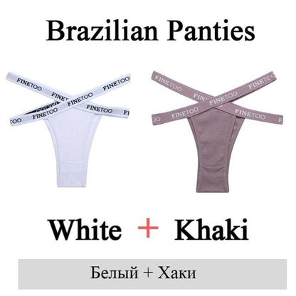 2 Pack Summer Brazilian Panties for Women Low Rise Cotton Panties Front Cross Underwear Breathable Lingerie Briefs The Clothing Company Sydney