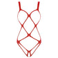 Fishnet Bodysuit Bandage Clubwear See Through Sheer Long Sleeve Open Crotch High Cut Leotard Lingerie Bodysuit The Clothing Company Sydney